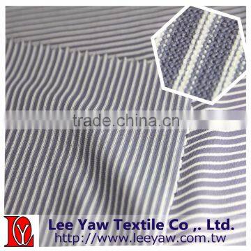 Polyester Microfiber Full Dull Spandex Stripe Jersey Fabric