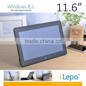 11.6" quad core 2.4GHz CPU windows tablet pc with keyboard