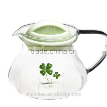 glass teapot transparent coffee pot/glass teapot warmer/fire resistant glass teapot