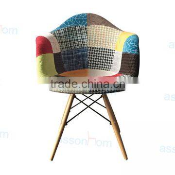 Colorful Fabric Dining Armchair (Wood Stand)