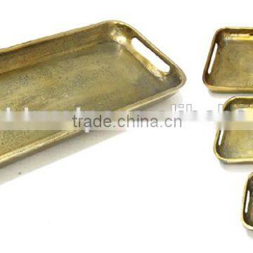 Designer Serving Tray for Home & Wedding Decoration Brass Antique, Aluminium, Copper