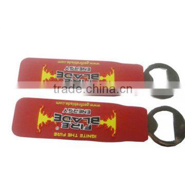 Rubber Plastic Red Bottle Opener With Colorful