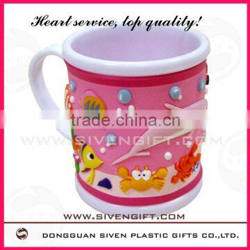 customized 3d soft pvc china tea mugs