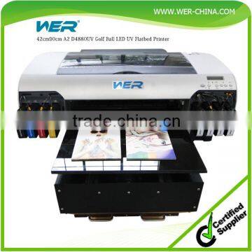 2016 hot selling A2 size 8 color WER-D4880UV uv printer a3