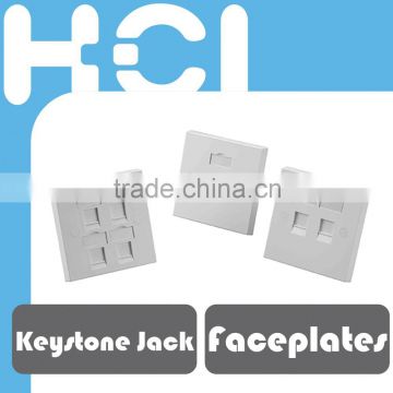 For the Installation of Keystone Jacks 1/ 2/ 4-Port Faceplates