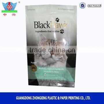 OEM flexible pouch cat food pet food packaging zipper plastic bag