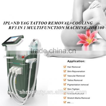 OPT SHR IPL+ND Yag Laser+RF 3 in 1 Machinie for skin tightening/ tattoo removal