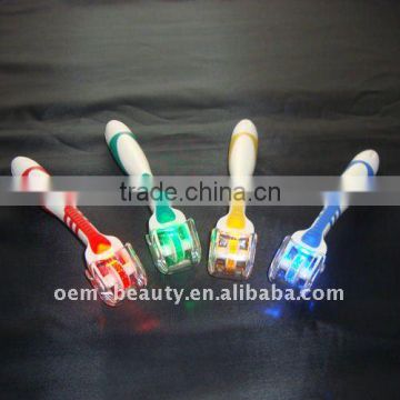 Mini Red blue led light acne therapy skin roller photon dermaroller