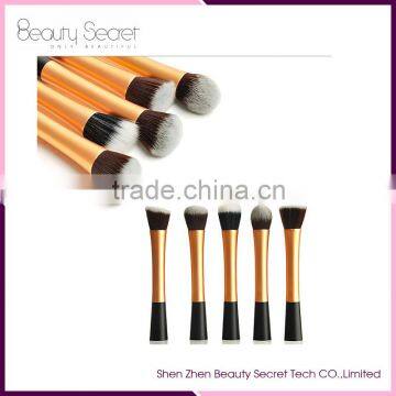 5pcs top quality fan brushes in Shaving Brush Set with Cosmetic Bag
