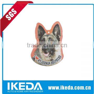 Dog image paper air freshener from china