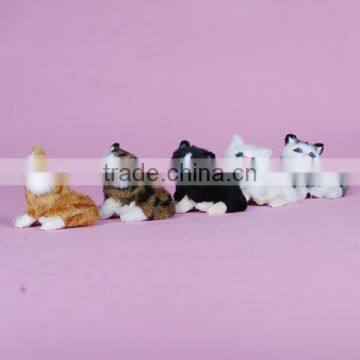 Car Interior Decoration Toy Mini Lifelike Cat Plush Toy photo-4