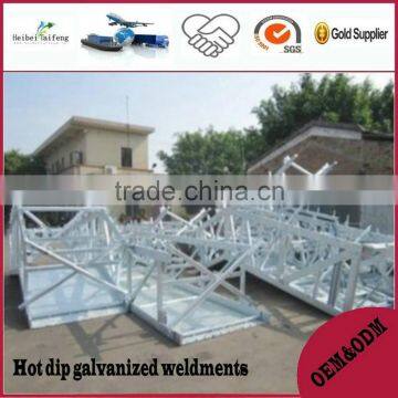 Hot dip galvanized electric power columnar tower parts