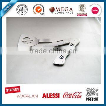 Hot Selling Stainless Steel Grill BBQ Tool Set HB-69025 With PVD/Plastic Handle