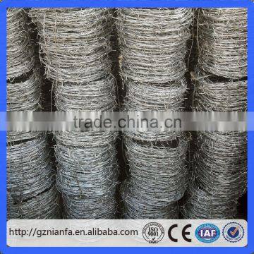 Guangzhou Galvanized safety barbed wire/galvanized decorative barbed wire fencing/barbed wire