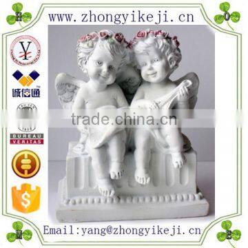 2015 chinese factory custom made handmade carved hot new product resin miniature angel figurine