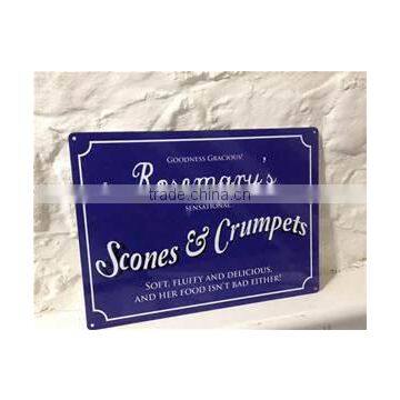 custom made tin sign wall hanging metal sign