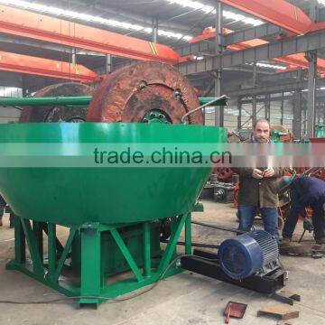1100 Gold Grinding Machine With Gearbox, China Wet Pan Mill for Sale photo-3
