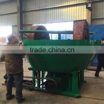 Egypt Gold Ore gold selecting machine, Two Wheels Wet Pan Mill