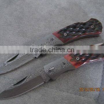 Factory direct sales Large Shells Damascus folding knife Pocket knife Damascus knife