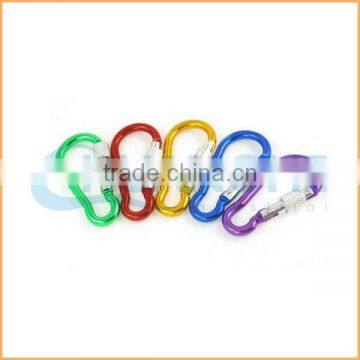 Fashion High Quality Silver Color Aluminum Soild Carabiner
