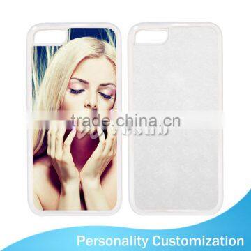 2015 HOT fashion 2D Sublimation Rubber Cover for iphone 5/5s/5c