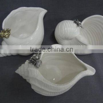 modern western style creative sea seriese white porcelain bowls and plates for home,restaurant,hotel