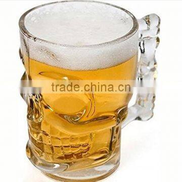 High Clear Skull Glass Mug Skull Beer Stein photo-5