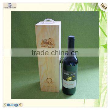 Cheap Decorative Unfinished Single Bottle Wooden Wine Box photo-5