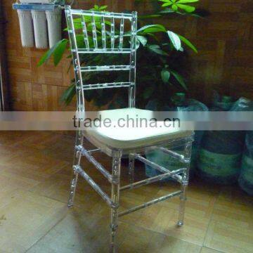 Cheap price stacking crystal clear wedding ghost chair