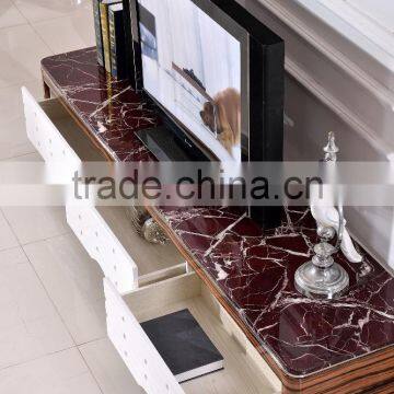 E383 Modern Design LCD TV Table Marble Top TV Stand Modern tv Cabinet photo-2