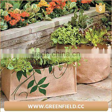 Green Field Rectangular Herb Jute Planting Bag Eco-friendly Vegetable Growing Bags photo-5