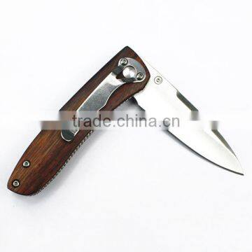 Multifunction rosewood handle folding knife, outdoor survival hunting knives