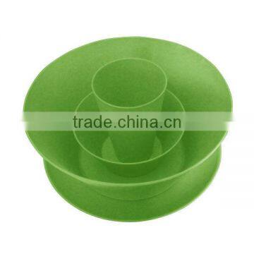 Biodegradable Bamboo Fiber Dinnerware Sets With Plate(L),plate(S),bowl and Cup photo-2