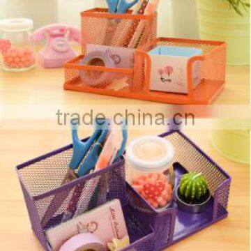 Hangzhou Supplier High Quality Metal Mesh Office Stationery Desk Organizer