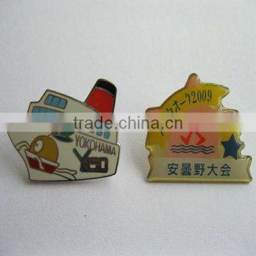 4C printing ship shape of metal badge with epoxy coating