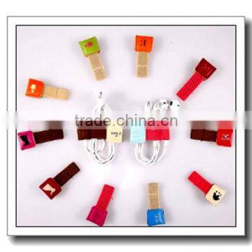 PU earphone cable winder,headphone winder,cable winder for wholesale