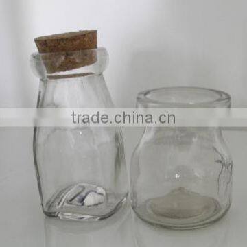 manufacturer glass pudding bottle with cork