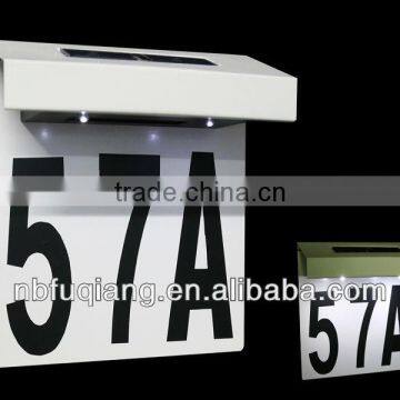 FQ-533 Lighted Solar LED PLAQUES , Address Signs,three house number plaques,doorplate led light