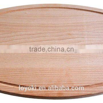 Natural Wood Cutting and Chopping Board Large With Groove 15 x 11 Inches,3/4 Inch Thick, Carving Board Topside Has Drip Groove photo-3