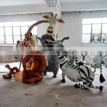 Fiberglass animal sculpture for park decoration