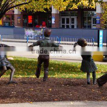 Bronze Casting Foundry Children Playing in the Garden Bronze Statues photo-3