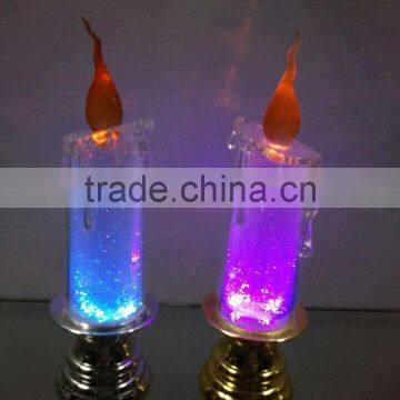 Clear Acrylic Plastic Led Christmas Pillar Candle Light Decoration photo-3