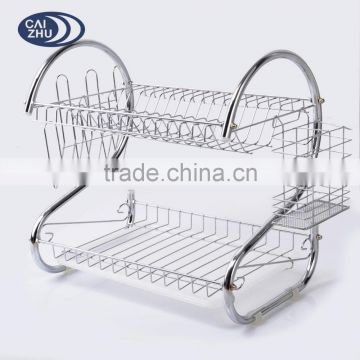 Stainless Steel Metal Iron Kitchen Dish Rack Chrome