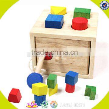 wholesale colorful kids wooden blocks box toy creative wooden blocks box toy hot toddler wooden blocks box toy W11G003