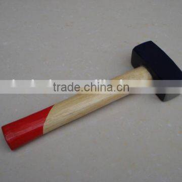 forged Stone hammer with wooden/firber/plastic-coated handle