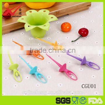 Factory good price ABS colorful disposable top quality plastic fruit fork