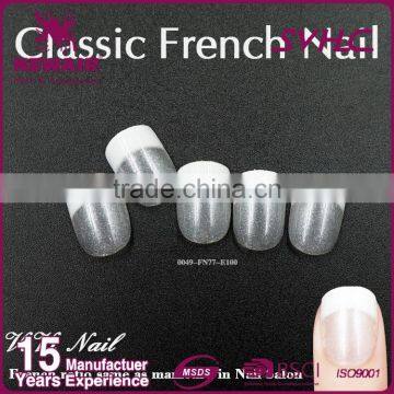 24pcs Set Lady Artificial False Nails Tips Color Edge Opposite French Fake Nail photo-3