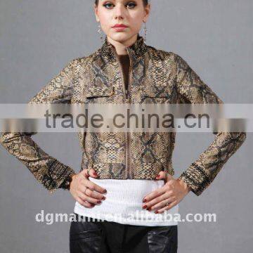 Women Short Snakskin Jacket