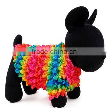 Wholesale dog pet clothes, hot sale polyester satin popcorn dog pet clothes