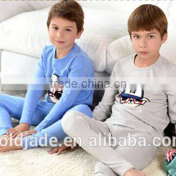 100% Cotton Kids Pajama Blank Boys and Girls Shirts+pants Pajama Sleepwear Baby Pajamas photo-4